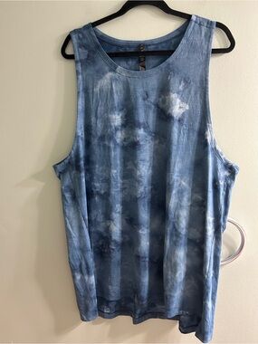 NWOT mens Lululemon Always Agile Tank in Diamond Dye True Navy Chambray